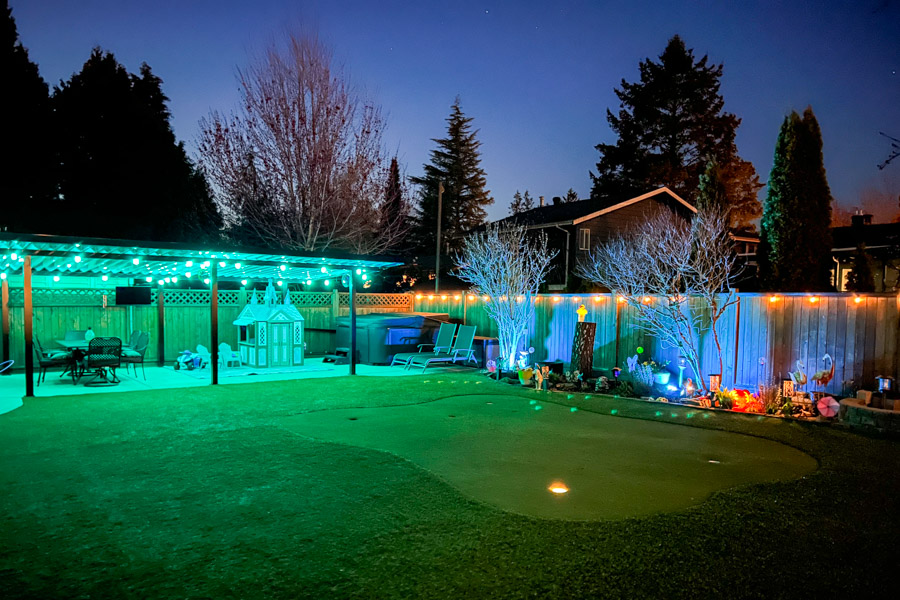 Landscape lighting at a residential home