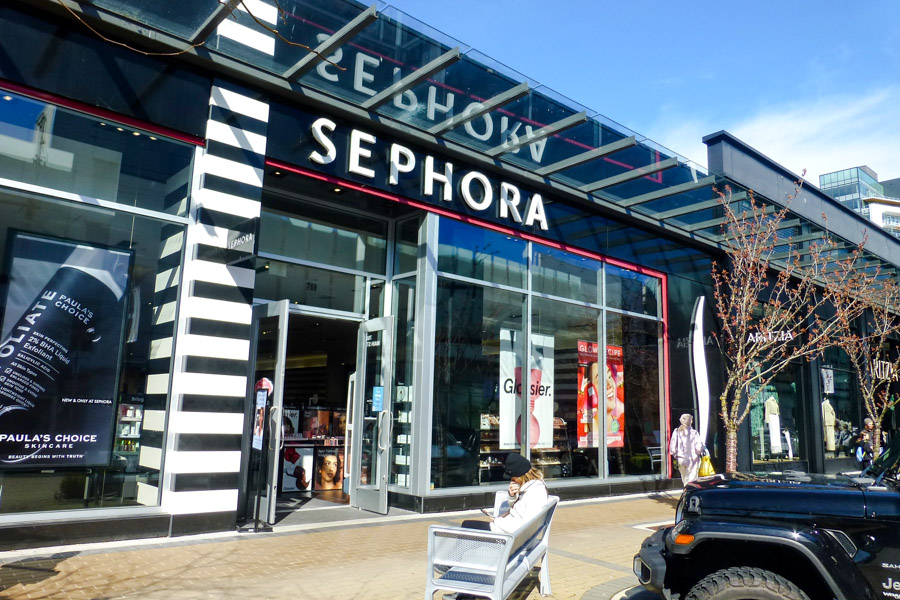 The exterior of a Sephora cosmetics store
